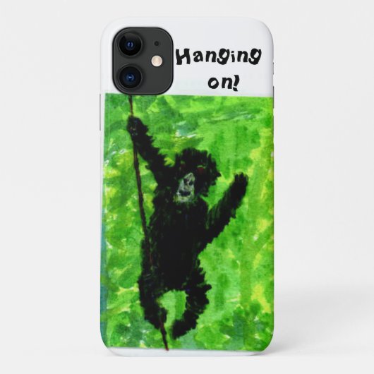 Spaß-Gorilla-Affe-Kunst Case-Mate iPhone Hülle (Rückseite)
