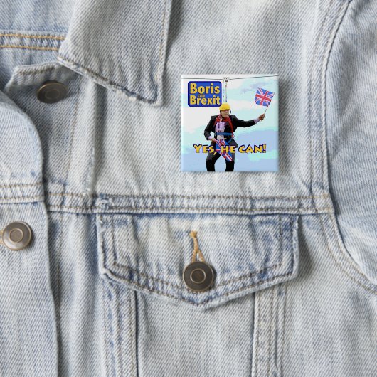 Spaß grafischer Boris Johnson Brexit von Europas Button (Beispiel)