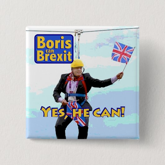 Spaß grafischer Boris Johnson Brexit von Europas Button (Vorderseite)