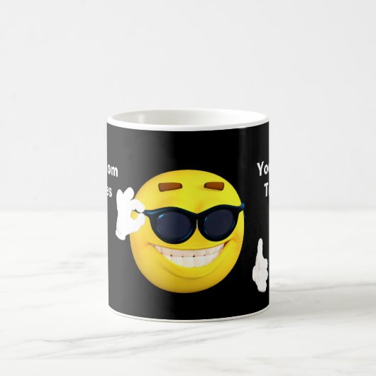 Spaß greift herauf Emoji mit Ihrem Kaffeetasse (Mittel)