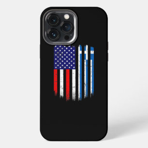 Spaß Griechenland-Flagge Amerikanische Flagge Männ iPhone 13 Pro Max Hülle