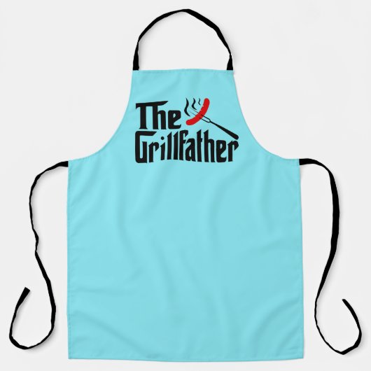 Spaß-Grill-Vater-Wort-Kunst  Schürze (Vorderseite)
