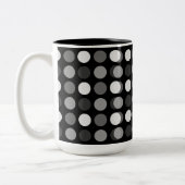 Spaß-große Punkte Zweifarbige Tasse (Links)
