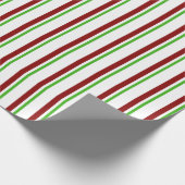 Spaß Grün, Weiß, Rot färben Weihnachten Inspiriert Geschenkpapier (Ecke)