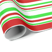 Spaß Grün, Weiß, Rot färben Weihnachten Inspiriert Geschenkpapier (Rolleneckpunkt)