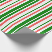 Spaß Grün, Weiß, Rot färben Weihnachten Inspiriert Geschenkpapier (Ecke)