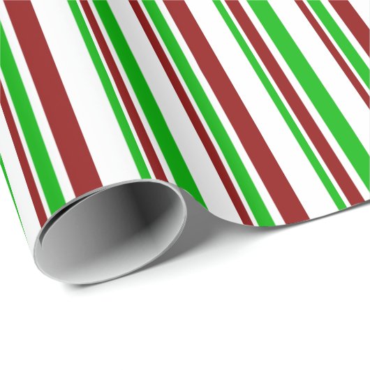 Spaß Grün, Weiß, Rot Inspirierte Weihnachtslinien Geschenkpapier (Rolleneckpunkt)