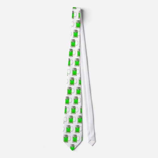 Spaß-grünen Bier-Neonst Patrick Tag Krawatte (Vorderseite)