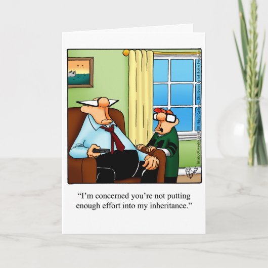 Spaß-Grußkarte des lustigen Vaters Karte (Vorderseite)