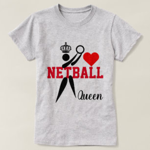 Spaß GS-Spieler-Clipart Königin von Netball T-Shirt