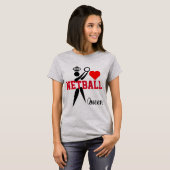 Spaß GS-Spieler-Clipart Königin von Netball T-Shirt (Vorne ganz)