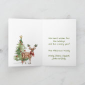 Spaß Gut gekleideter Wasserfarbenregenbaum Karte (Innenseite)