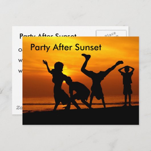 Spaß haben einladungspostkarte (Vorne/Hinten)