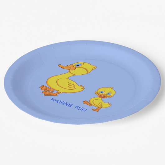 Spaß haben pappteller (Schrägansicht)