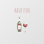 Spaß haben | Weihnachtsgetränk Fensteraufkleber (Blatt)