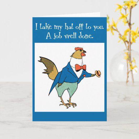 Spaß-Hahn-Glückwünsche Karte (Gelbe Blume)