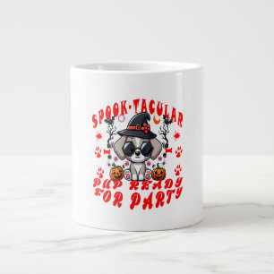 Spaß Halloween Dog Pumpkin Design für Haustiere! Jumbo-Tasse