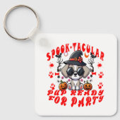 Spaß Halloween Dog Pumpkin Design für Haustiere! Schlüsselanhänger (Vorderseite)