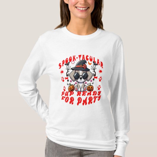 Spaß Halloween Dog Pumpkin Design für Haustiere! T-Shirt (Vorderseite)