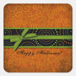 Spaß-Halloween-Drucke Quadratischer Aufkleber