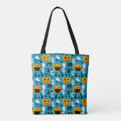 Spaß-Halloween-Geschöpf-Muster | addieren Ihren Tasche (Rückseite)