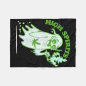 Spaß Halloween Ghost Design Weed Smokers Fleecedecke (Vorderseite (Horizontal))