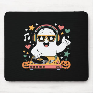Spaß Halloween Ghost DJ mit Turntable Music Kosten Mousepad