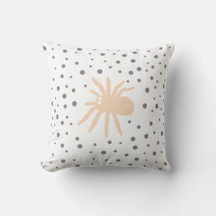 Spaß Halloween Orange & Black Spider Kissen