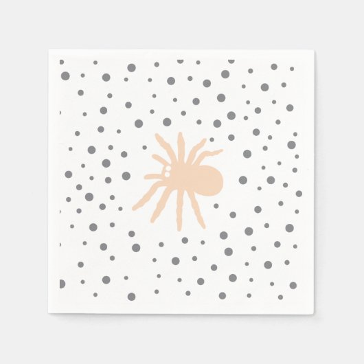 Spaß Halloween Orange & Black Spider Serviette (Vorderseite)