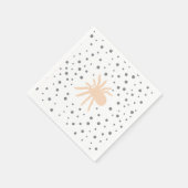 Spaß Halloween Orange & Black Spider Serviette (Ecke)