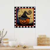 Spaß Halloween Pumpkin Bats Klassenzimmer Inspiriv Poster (Küche)