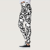 Spaß-Halloween-Schädelkürbis-Muster-Leggings Leggings (Links)
