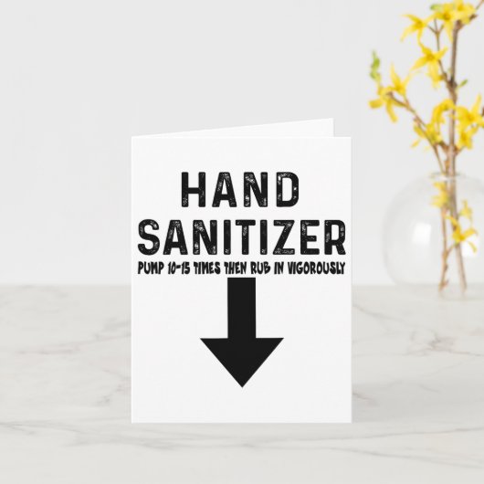 Spaß Hand Sanitizer Karte (Gelbe Blume)