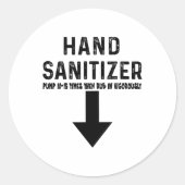 Spaß Hand Sanitizer Runder Aufkleber (Vorderseite)