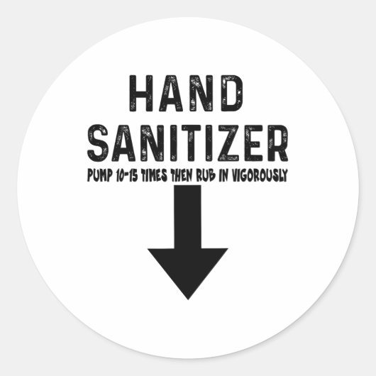 Spaß Hand Sanitizer Runder Aufkleber (Vorderseite)