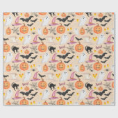 Spaß, Handgemalt, WasserfarbenHalloween Geschenkpapier (Flach)