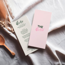 Spaß handgeschriebene farbenfrohe Pastelszeit Menükarte