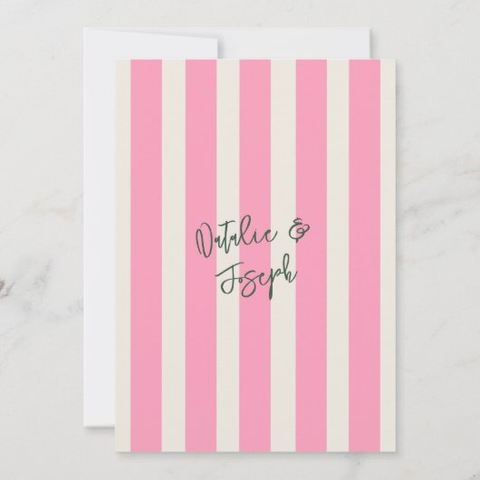Spaß handgeschriebene Whimsical Pastel Summer Wedd Save The Date (Rückseite)