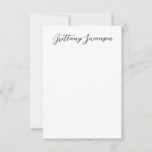 Spaß Handgeschriebener Stil Name in Schwarz und We Mitteilungskarte (Vorderseite)