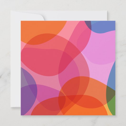 Spaß handgeschriebenes farbenfrohes Überraschungs- Einladung (Rückseite)