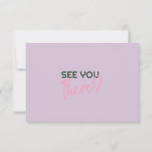 Spaß handschriftlich Whimsical Funky Unique Weddin RSVP Karte (Rückseite)