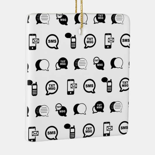 Spaß Handy SMS Messaging CUSTOM BG FARBE Keramikornament (Rechts)