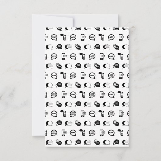 Spaß Handy SMS Messaging CUSTOM BG FARBE RSVP Karte (Vorderseite)