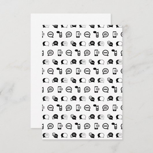 Spaß Handy SMS Messaging CUSTOM BG FARBE RSVP Karte (Vorne/Hinten)