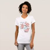 Spaß Happy Dance Schweine Cartoon Stil T-Shirt (Vorne ganz)