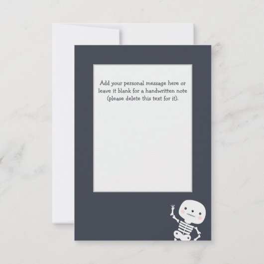 Spaß "Happy Halloween" Skelett Custom (Rückseite)