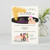 Spaß Happy Hour Donnerstag Einladung für Frauen (Stehend Vorderseite)