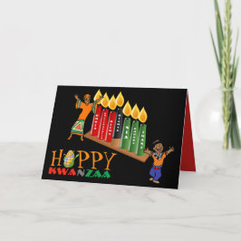 Spaß Happy KWANZAA 7 Grundsätze Personalisiert Feiertagskarte