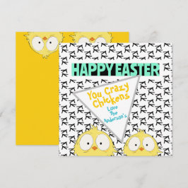 Spaß "Happy Oaster You Crazy Chickens" | Ostern Feiertagskarte