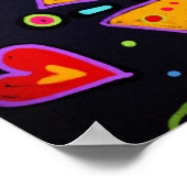 Spaß hart arbeiten und nett zitieren poster (Ecke)